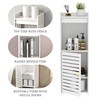 POBOMULI Small Bathroom Storage Cabinet, 4-Tier Narrow Bathroom Organizers with
