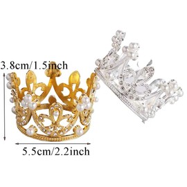 Infant Baby Girl Boy Crown Photo Shoots Headband for Newborn Crystal Princess Party Headwear Photography Props