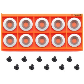 TANOMATE Ci0 5/8 inch(16mm) Round Carbide Replacement Cutter Inserts Fit for Full and PRO Size Finisher Wood Turning Lathe Tools, 10 pcs