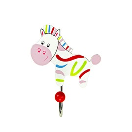 Mousehouse Gifts Children's Zebra Design Coat Hook Wall Hook for Girls or Boys Nursery or Bedroom
