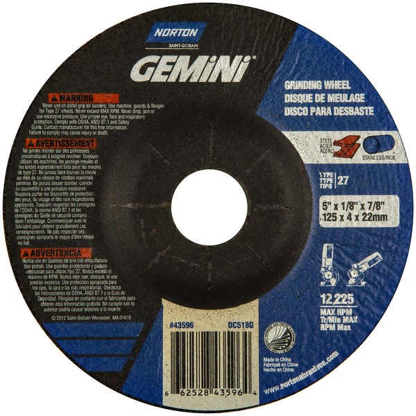 Depressed Center Wheel, T27, 5x1/8x7/8, AO
