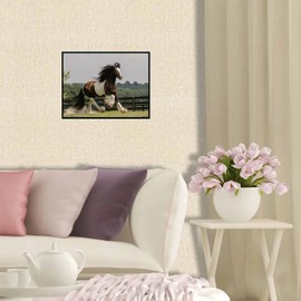 DIY 5D Diamond Painting by Number Kits Gypsy Vanner Horse Running in Field Crystal Rhinestone Diamond Embroidery Paintings Pictures Arts Craft 12X16Inch