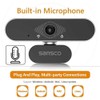 SANSCO 1080p Full HD Webcam with Microphone, Noise-Reducing, Plug and