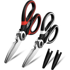 Mumoo Bear Heavy Duty Kitchen Scissors, Sharp Kitchen Scissors Multipurpose Utility Stainless Steel Scissor, Kitchen Shears for Chicken, PoultryMeat, Vegetables, Herbs, BBQ,Bottle & Jar Opener