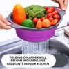 Black and Purple Food Strainer for Kitchen - Small Silicone
