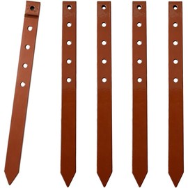 30 Pack Metal Landscape Edging Stakes, 10 Inch Garden Metal Stakes，Garden Anchoring Spikes for Yard, Edgings Lawn, Fence Barrier (Bronze)