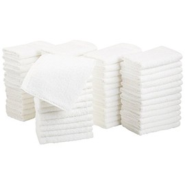Orpheebs 5 White Hotel Bath Towels from 30x50 cm to 100x180 cm, 500g/m² Pure Egyptian Cotton, white, 10 serviettes carré 30 x 30 cm,