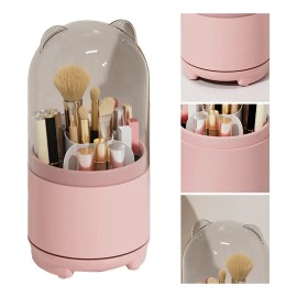 Recipiente For Guardar Brochas De Maquillaje Con Rotación D