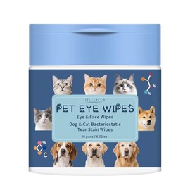 Dog Eye Wipes Gently Remove Tear Stain, Debris and Discharge. Pet Eyes Cleaner Wipes for Dogs & Cats, Remove Crust, Mucus. Soft Pet Tear Wipes, Hypoallergenic with Aloe & Chamomile 80 Pcs