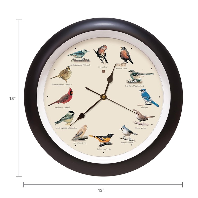 Mark Feldstein, The Original Singing Bird Wall Clock, 13 Inch,