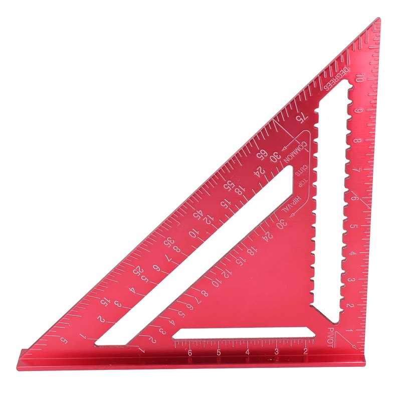 Woodworking Triangle Aluminum Alloy Red Corrosion Resistance Clear Scale Carpentry