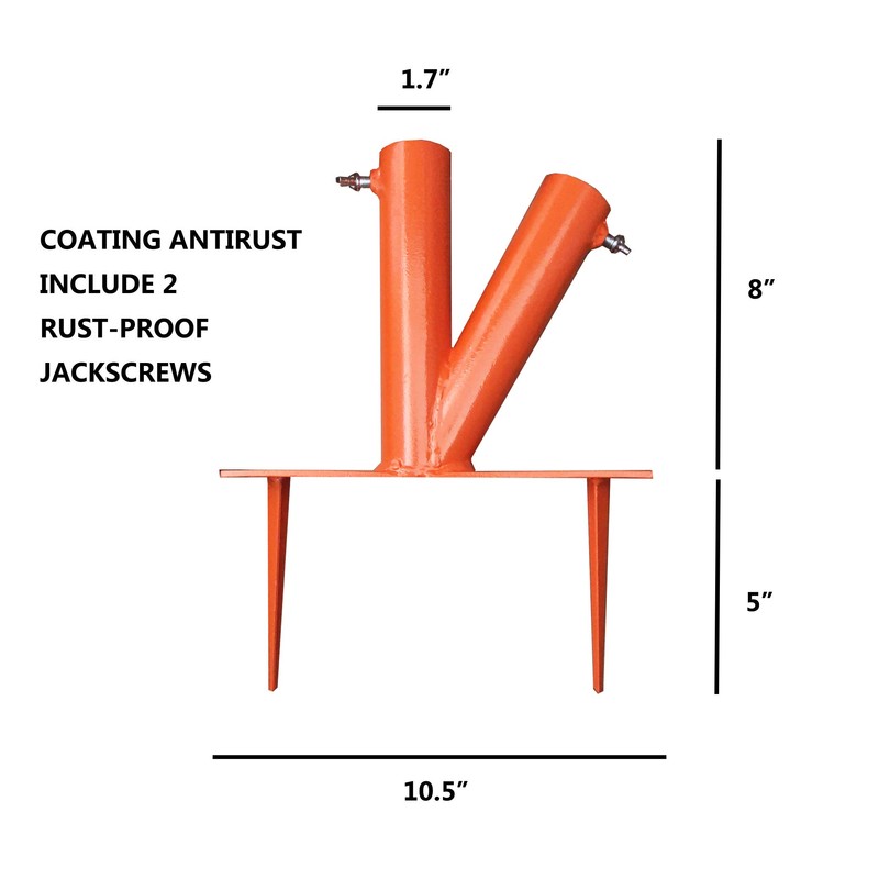 Hi-Flame Steel Parasol Holder with 2 Positions for Park, Patio,