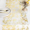 Table Runner,Sparkling Tulle Roll with Gold Foil 28cm x 10M