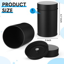 Zopeal 6 Pack Tea Tin Canister Tea Tins for Loose Tea Metal Tea Canister 16 oz Round Tin Can with Lid Canister for Tea Double Seal Tea Canisters Tea Container for Kitchen Storage Tea Coffee Sugar