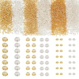 4140 perlas de cristal de 2 a 4 mm, cuentas pequeñas redondas espaciadoras sueltas para manualidades, pulseras, collares, bisutería, agujero: 1-1,5 mm
