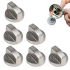 6 Pcs Cooker knobs Gas Stove Knob 6MM Universal Cooker