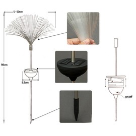 2 Pcs Fiber Optic Lamp Fiber Optic Lighting Kit Fiber Optic Lights Fiber Optic Flowers Spray Landscape Lights