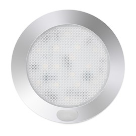 Dream Lighting Interior 12V LED Ceiling Light RVs Caravan Camper Trailer Auto Cabin Dome Lamp with Switch Chromed Shell Cool White Down Lighting