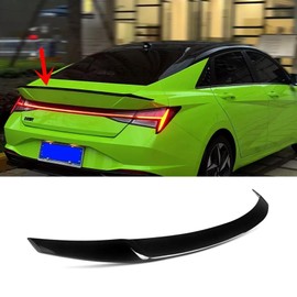 NEESPOC Rear Trunk Spoiler Wing Fit for Hyundai Elantra 2021-2024 SE/SEL/Limited Gloss Black N-Line Style Decklid Lip Exterior Accessories
