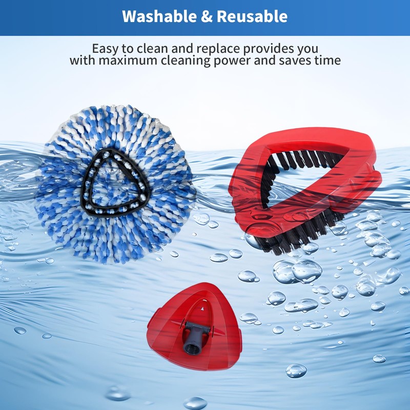 9-Pack Mop Head Replacements for ocedar, 1 Washable Floor Head