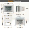2 Pcs Recessed Outlet Box, DBHS1C-1 Low Profile Electrical Boxes,