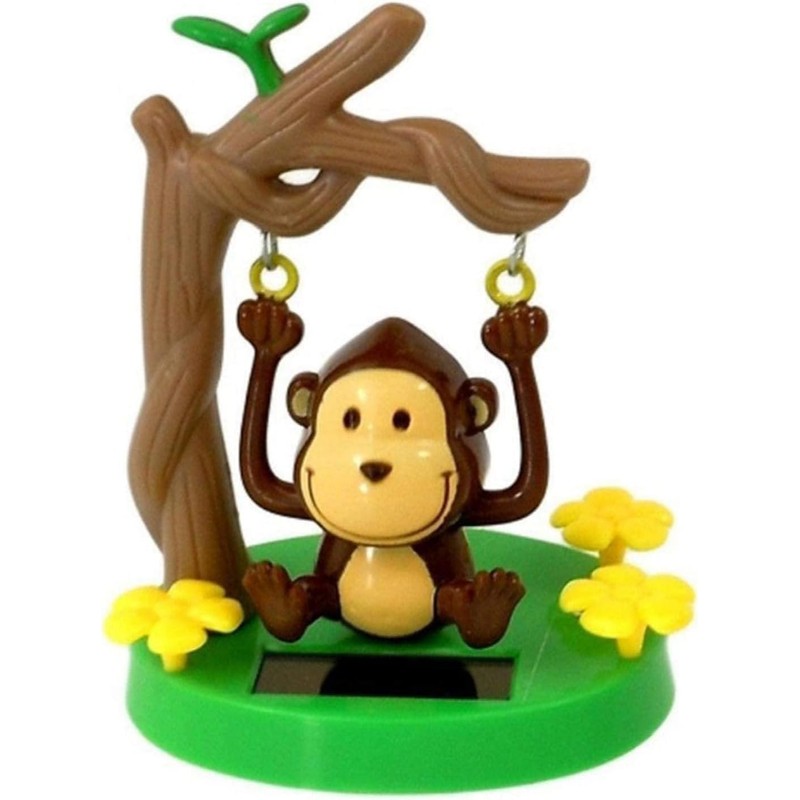 Solar Powered Dancing Monkey, Solar Monkey Swinging Animated Bobble Dancer