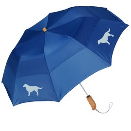 YourBreed 43" Arc auto open folding umbrella with Flat Coated Retriever Silhouette
