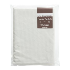 [Genuine French Bed Products] 360111100 Pillow Cover, White, Single (19.7 x 27.6 inches (50 x 70 cm), Line & Earth N, 100% Cotton, Antibacterial, Odor Resistant, Pillow Case