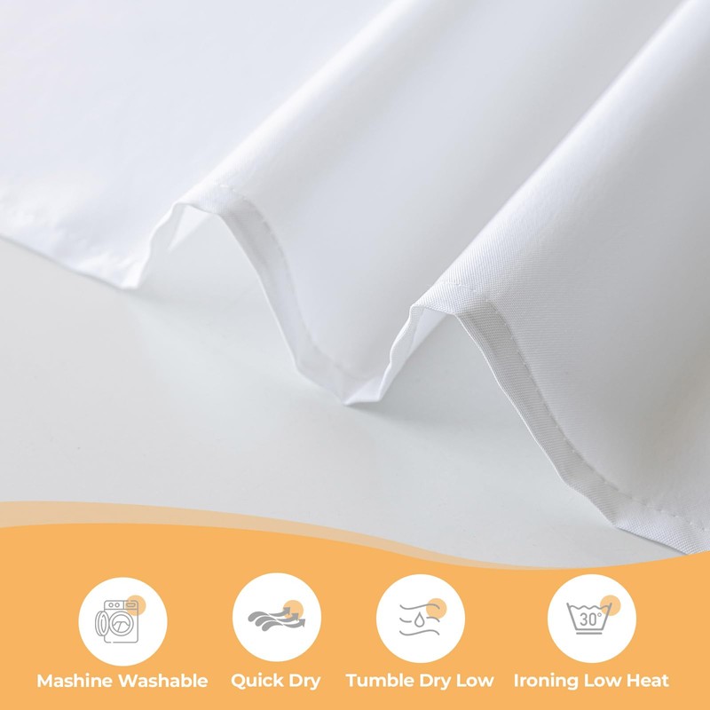 River Dream White Extra Long Shower Curtain or Liner with