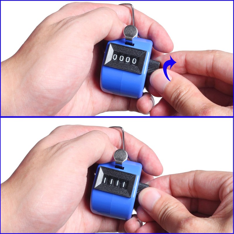 ewinever 3 Abs Hand Held Tally Counter 4 Digit Clicker