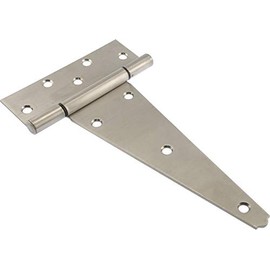 Hardware Essentials 853377 Heavy Duty T-Hinges Stainless Steel 10"