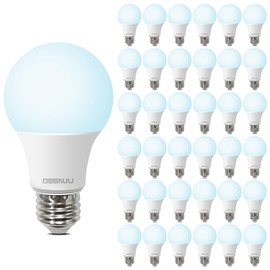 DEGNJU 36 Pack LED Light Bulbs 60 Watt Equivalent, A19 5000K Daylight, 800 Lumens, E26 Base, Non-Dimmable, 8 Watt Energy Efficient LED Bulbs for Home Lighting