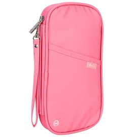 Vinsani Passport Holder & Document Organiser Family Travel Essentials Holiday Wallet Accessories Bag with RFID Blocking Multi-Passport Cover Case for Men Women Unisex - Pink