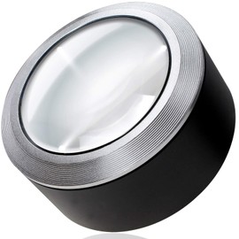 PhoenixLoupe Desk Magnifier (5x Magnification) Newspaper, Instruction Manual, Print, Jewelry, Engraving/LED Light, Manual On/Off, Auto Shutoff, Storage Case Included, Magnifier Magnifier