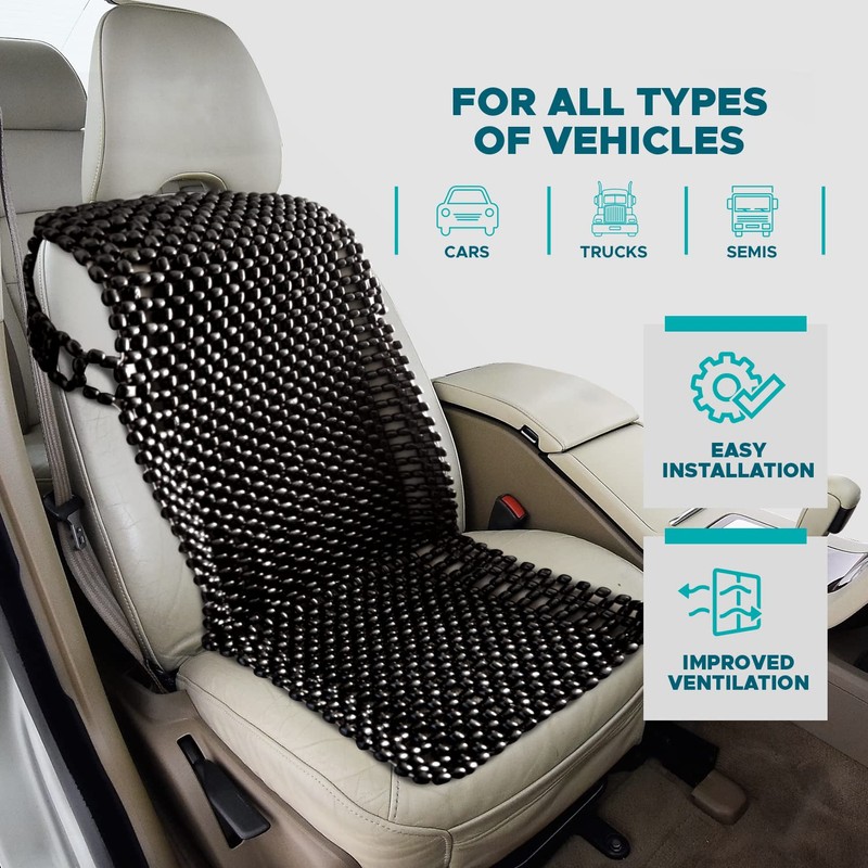 VaygWay Beaded Seat Cushion 2 Pk Car Driver Seat Cover