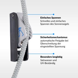 Clamcleat Safety Clamp for Awning Rope 4-6 mm CL257 Rudder Blade Clamp