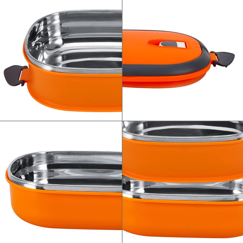 Stainless Steel Bento Box, Leakproof Lunch Box with Handle Insulated
