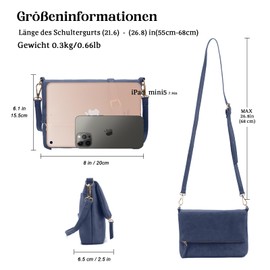 Gladdon Women's Small Shoulder Bag, Crossbody Bag, Shoulder Bag, Elegant Clutch Messenger PU Leather Bags for Daily Work, Shopping, blue, Contemporary