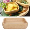 Wood Salad Bowl Square Thicked Simple Food Rice Salad Bowl