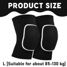Knee Pads Dance Volleyball Knee Pads, Pack of 2 Elastic Knee Pads, Breathable Knee Pads, Knee Pads for Men and Women for Fitness Exercises and Daily Warmth, Dance, Yoga (L)