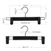 GUANJUNE 10 Pack Clothes Pants Hangers, Space-Saving Skirt Holders with