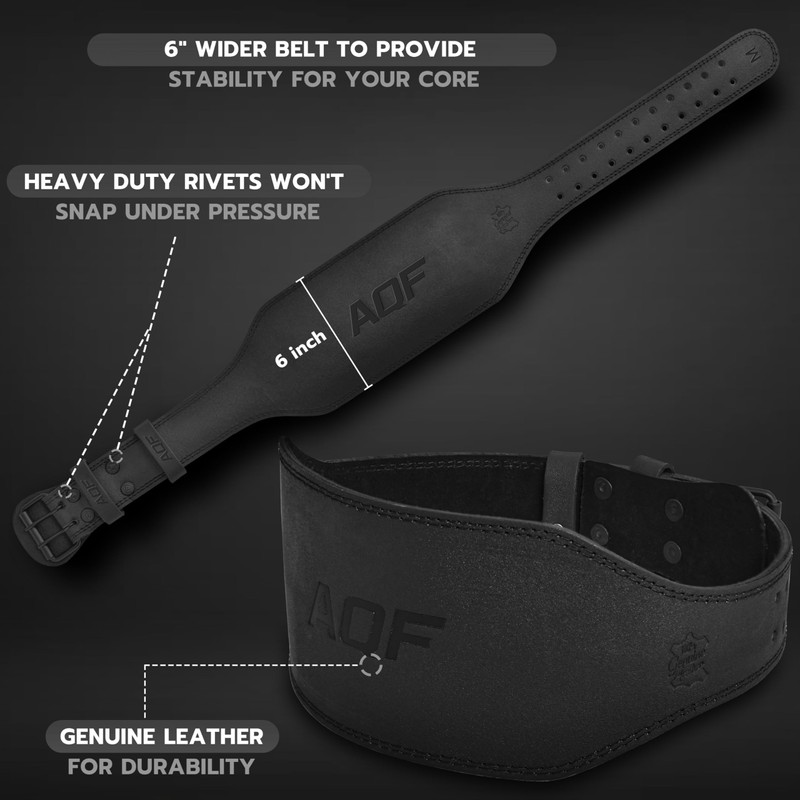AQF Weight Lifting Belt for Men Gym Fitness, 4" 6"