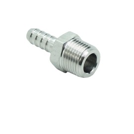 CDQBWKJGFJ Stainless Steel 304 1 Piece 3/8" Hose Barb to 1/2" Male NPT Pipe Adapter Home Brew Fitting Water Fuel Air