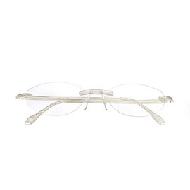 【軽量老眼鏡】エアリーダーソレイユ 紫外線99％以上カット アイマジン (度数+2.00, ホワイトストライプ)