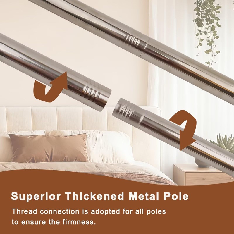 Canopy Bed Frame Queen Size, Thicken Stainless Steel Canopy Bed
