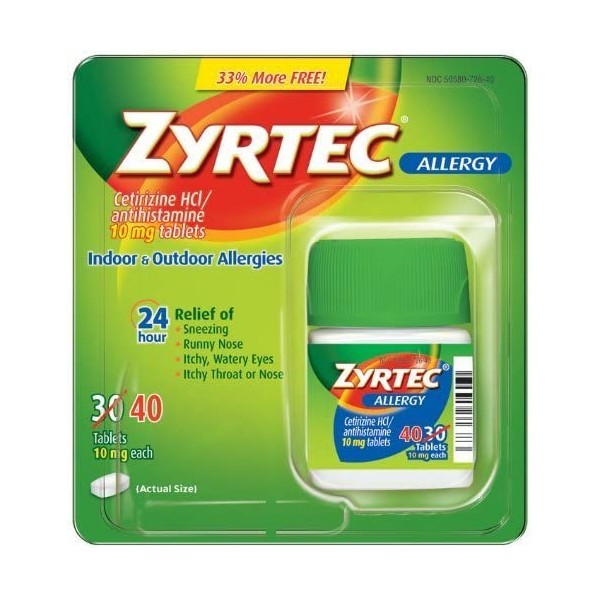 Zyrtec Bonus Pack, 40-Count by Zyrtec