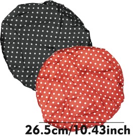 Women's Shower Cap, 2 Pieces Shower Caps, Waterproof Shower Cap, Double Layer for Main Use, Bathroom, Spa for Women, Girls, Spa, Red + Black