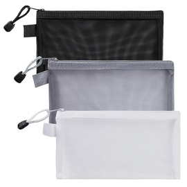 SSHUIKKAI 3 Stück Transparente Federmäppchen, Mäppchen Durchsichtig, Beutel Stifteetui Clear, Federmäppchen Klein, für Schule Bürobedarf,Kosmetik,Aufbewahrungsbeutel(Transparente)