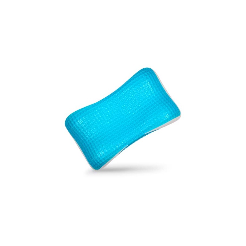 Almohada Cervical Cooling Gel Memory Foam Ortopédica con Curvatura Almohada