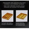 Sabatier 10 pc Bamboo Drawer Organizer Set with 8 Plastic
